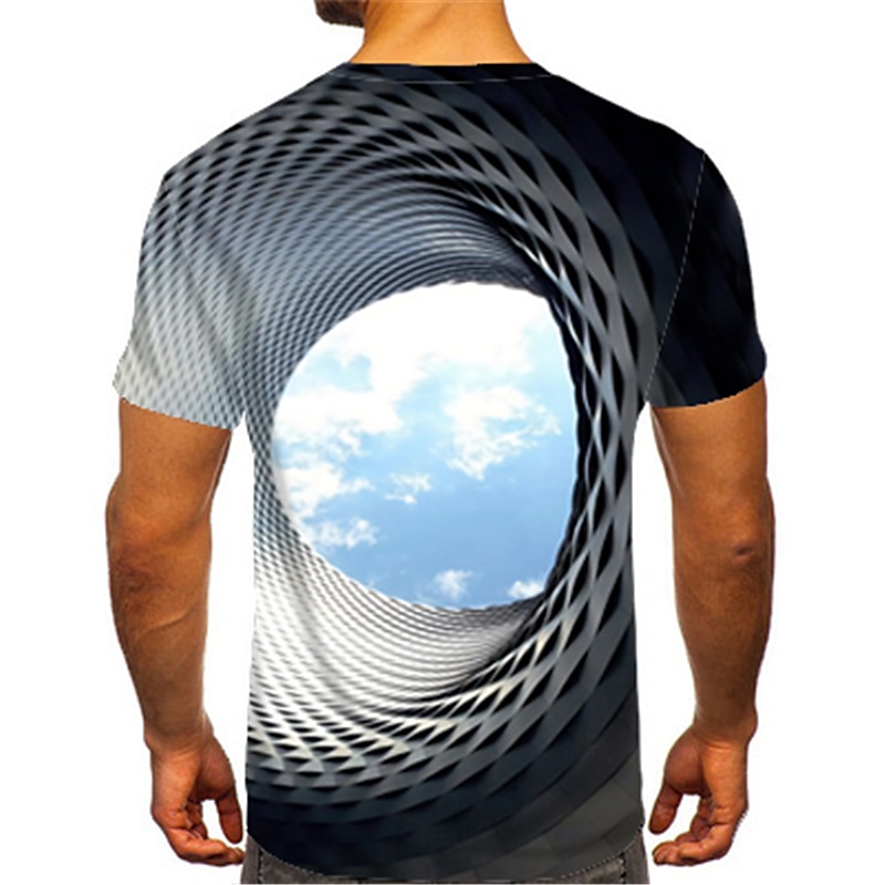 Graphic Letter Short Sleeve Crew Neck Tee for Outdoor Wear