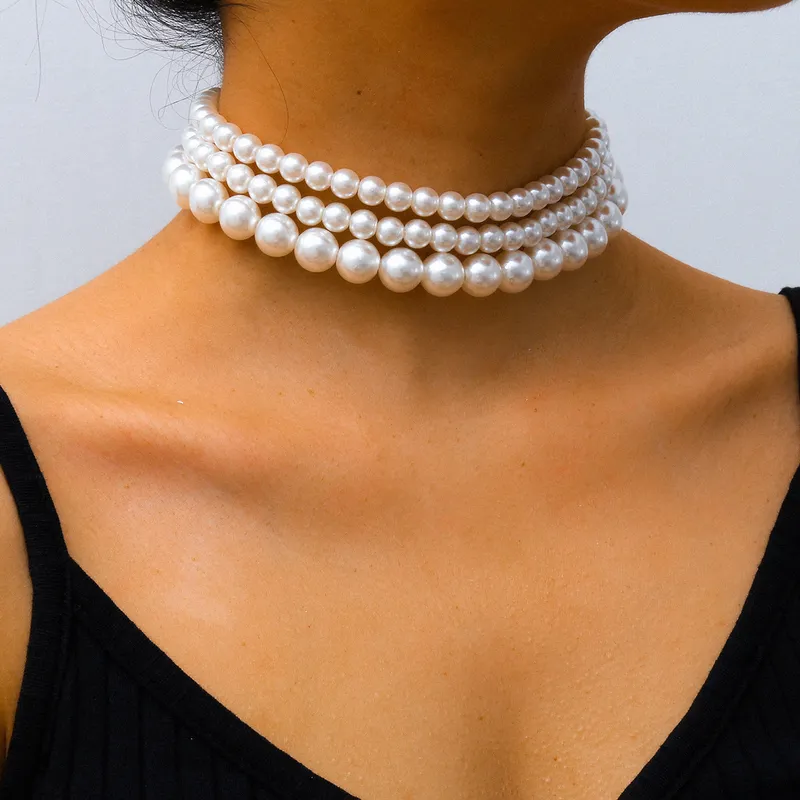 Boho Multi-layer Pearl Chain Necklace