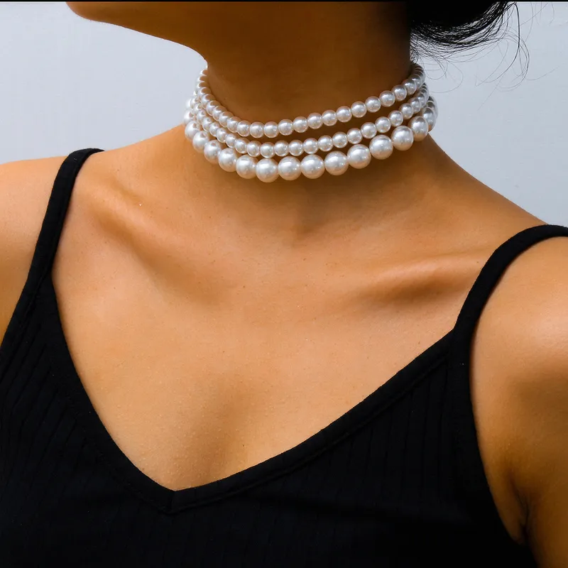 Boho Multi-layer Pearl Chain Necklace